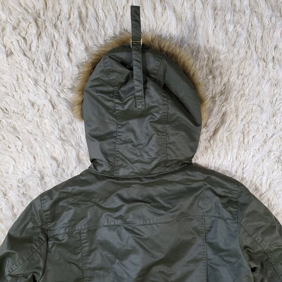 J. Crew Women’s Perfect Parka Army Green Waterproof Hooded Jacket Coat - Picture 14 of 16